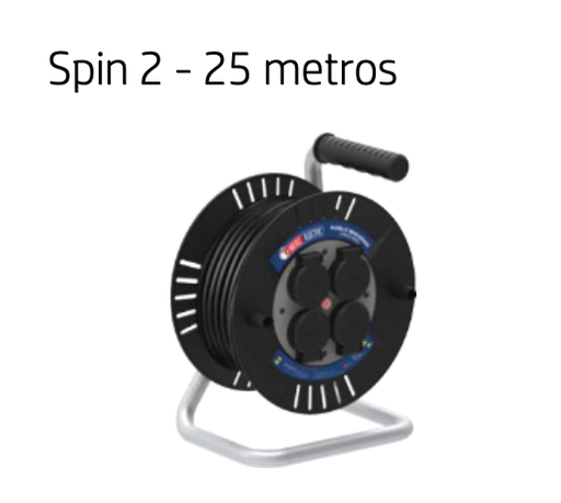 [8699490921890] Spin 2 - 15 metros  - Enrolador de cabo de 15 metros 3x1,5mm² IP44 (cópia)