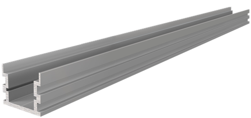 [PRO009-A] PRO009-A - Perfil Alumínio Projeto 2M Anod. Cinzento