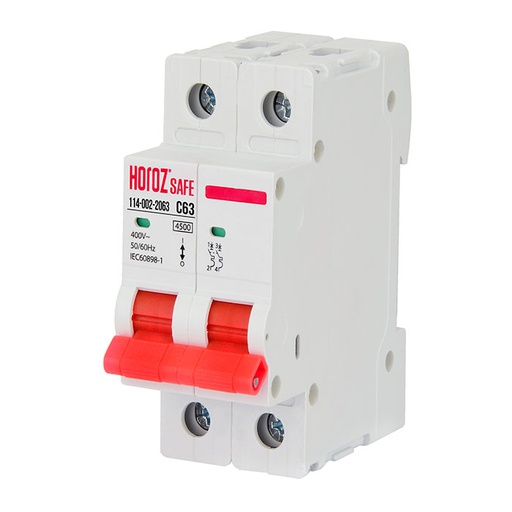 [114-002-2063] MCB Disjuntor magnetotérmico 63A/2P