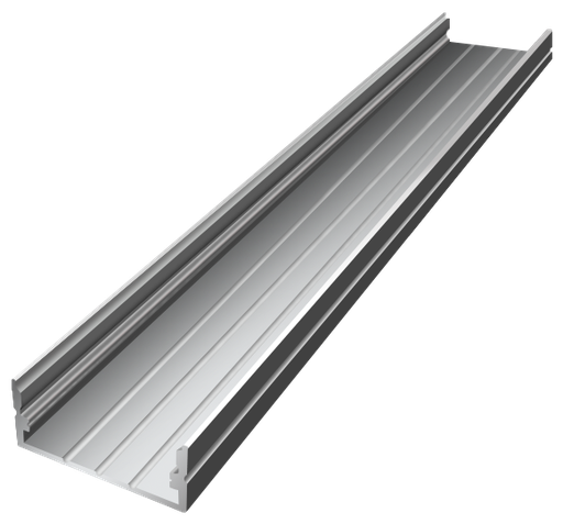 [OUT003-A] OUT003-A - Perfil Alumínio Saliente 2M Anod. Cinzento