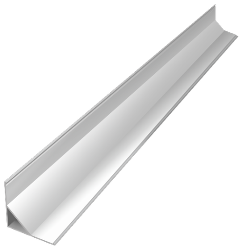 [COR002-W] COR002-W - Perfil Alumínio Canto 2M Lacado Branco