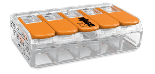 [WAGO-221415] LIGADOR RAPIDO WAGO 5 PATILHAS(cx25)