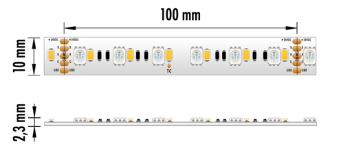 [EPRO-192W24VRGB6500KIP20] FITA LED EPRO 19.2W 24V RGB+6500K IP20 5MT