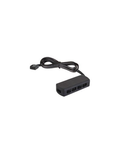 [GNI-RGB-9PKT-CZ-V02] RGB Distribuidor 9 Pontos pretos com um cabo de 2m com um plug -in