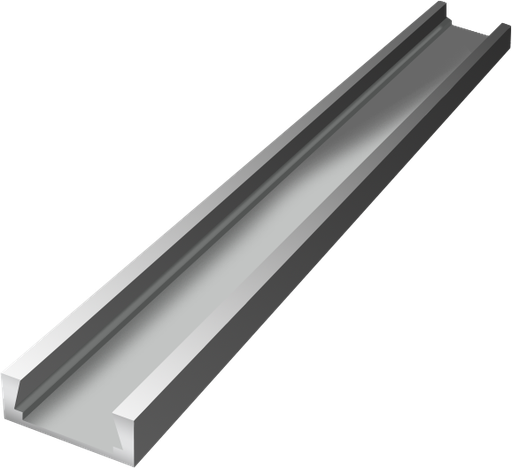 [OUT004-A] OUT004-A - Perfil Alumínio Saliente 2M Anod. Cinzento