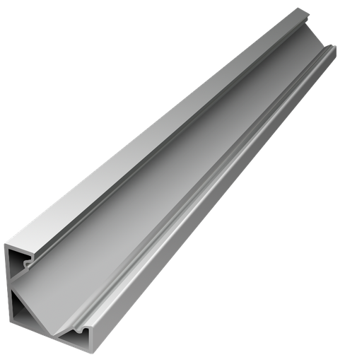 [COR001-A] COR001-A - Perfil Alumínio Canto 2M Anod. Cinzento