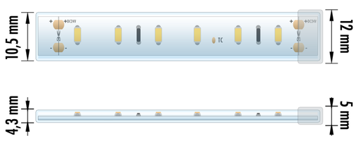 [EPRO-144W24V3000KIP67] FITA LED EPRO 14.4W 24V 3000K IP67 5M