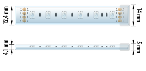 [EPRO-144W24VRGBIP67] FITA LED EPRO 14.4W 24V RGB IP67 5M