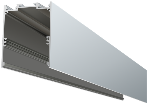 [OUT009-A] OUT009-A - Perfil Alumínio Saliente 2M Anod. Cinzento