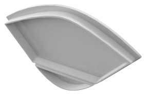 [END-COR003-BR-R] END-COR003-W-R - Tampa Perfil COR003 Branca Round