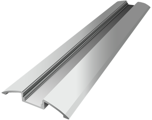 [OUT006-A] OUT006-A - Perfil Alumínio Saliente 2M Anod. Cinzento