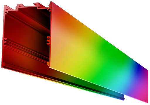 [OUT009-RAL] OUT009-RAL - Perfil Alumínio Saliente 2M RAL