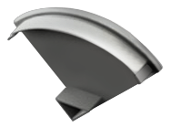 [END-COR002-CI-R] END-COR002-G-R - Tampa Perfil COR002 Cinzenta Round