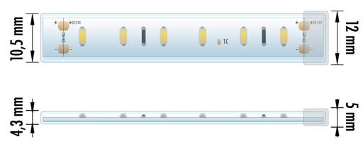 [EPRO-48W24V4000KIP6710M] FITA LED EPRO 4.8W 24V 4000K IP67 10MT