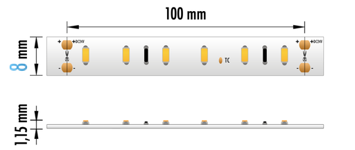 [EPRO-48W24V4000KIP2010M] FITA LED EPRO 4.8W 24V 4000K IP20 10M