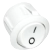 [INT-0/1-BR] Interruptor manual com função ON/OFF 12VDC / 230V AC 6A - Branco