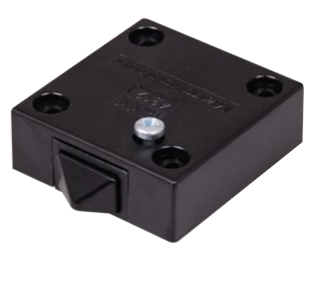 [INT-AR-B] Interruptor p/ porta comum ou porta de correr - 12VDC / 230V AC 2A - Preto