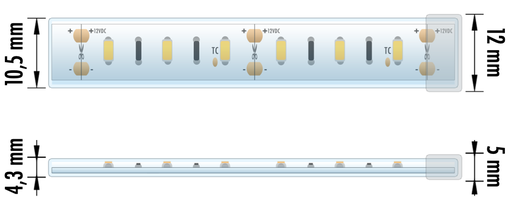 [EPRO-96W60L12V6500KIP6710M] FITA LED EPRO 9.6W 60L 12V 6500K IP67 10MT