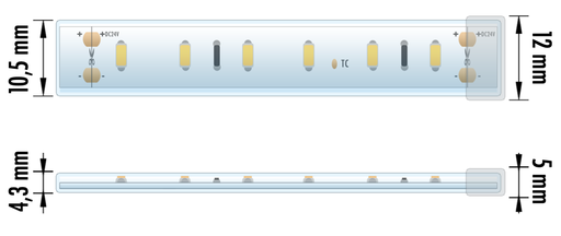 [EPRO-96W60L24V4000KIP6710M] FITA LED EPRO 9.6W 60L 24V 4000K IP67 10MT